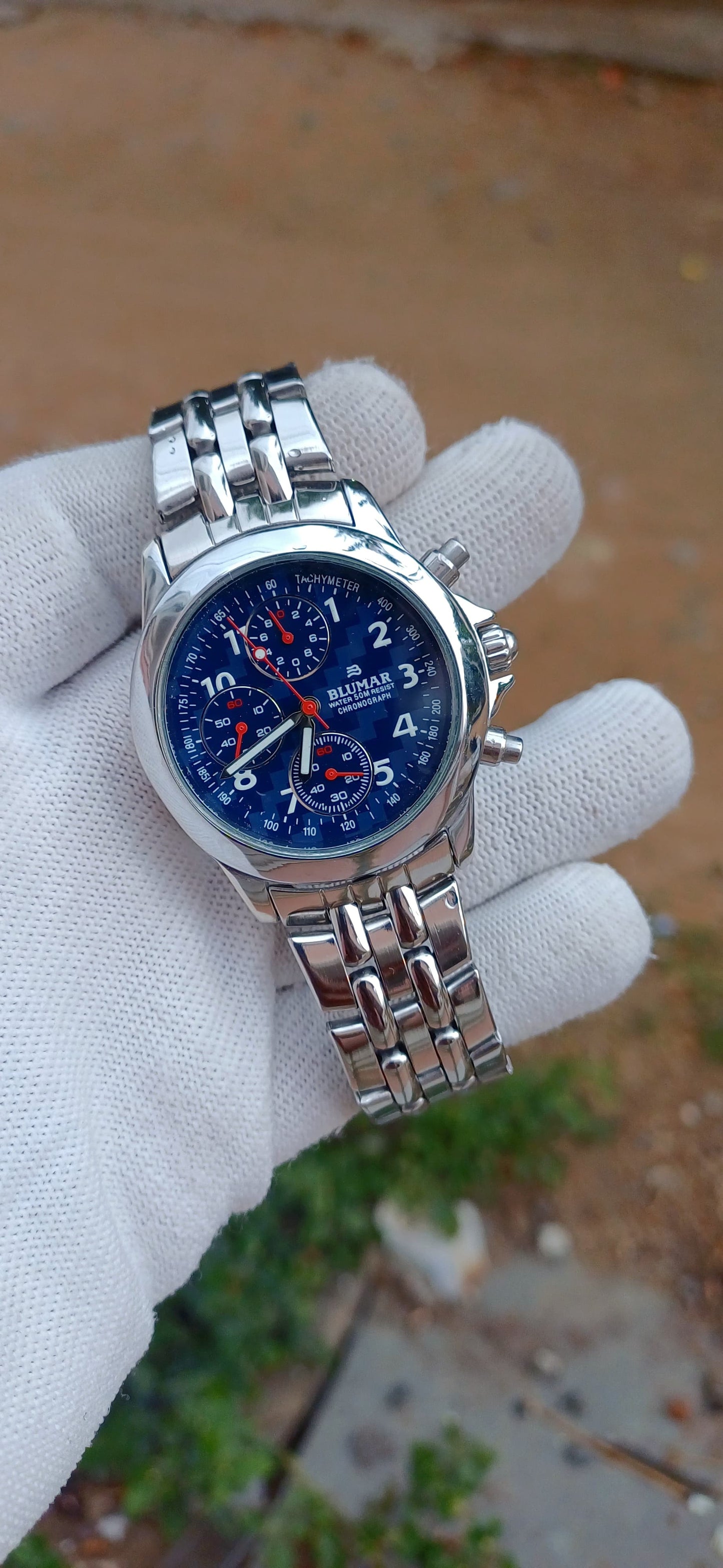 Beautiful Rare Blumar Chronograph Quartz Men's Watch