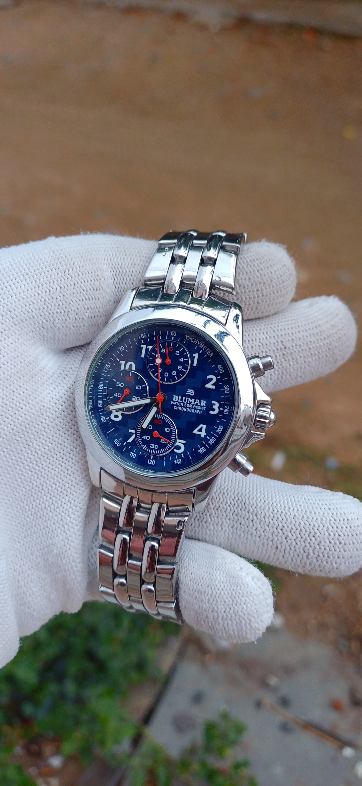 Beautiful Rare Blumar Chronograph Quartz Men's Watch
