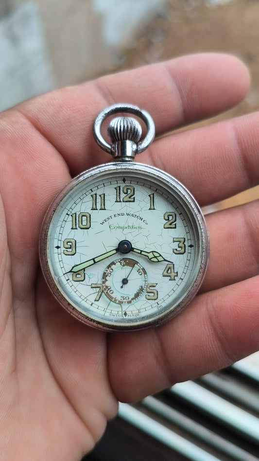 West End Sub-Second Winding Pocket Watch – Rare Vintage
