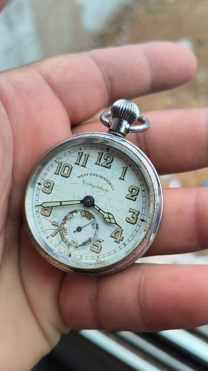 West End Sub-Second Winding Pocket Watch – Rare Vintage