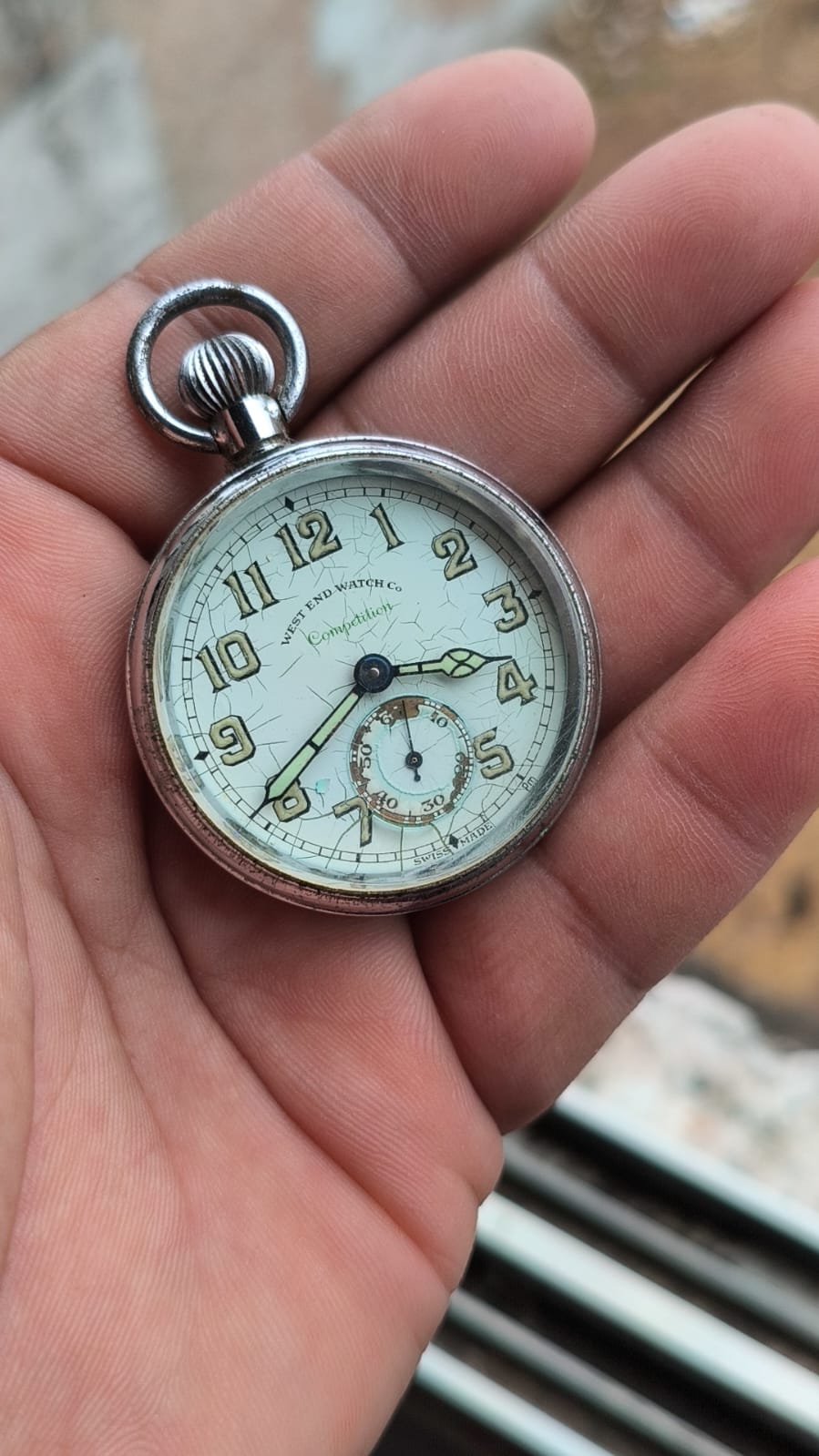 West End Sub-Second Winding Pocket Watch – Rare Vintage