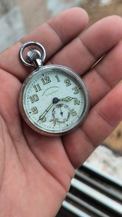 West End Sub-Second Winding Pocket Watch – Rare Vintage