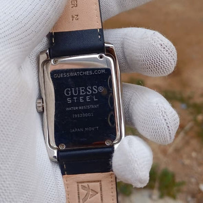 Rare Guess Dual Time Quartz | Dual-Tone Textured Dial | Day-Date | 36mm