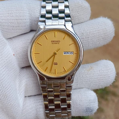 Vintage Seiko Quartz Day-Date | Rare Lemon Yellow Dial | All Original | 36mm