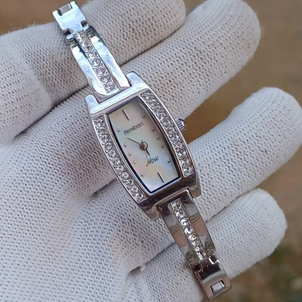 Elegant Armitron Now Ladies Quartz | Mother-of-Pearl Dial | Stone-Studded Bracelet