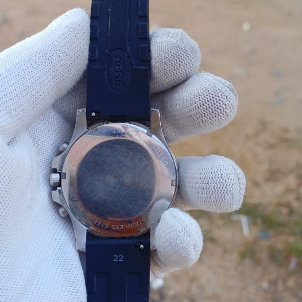 Rare Fossil Briggs Chronograph Quartz | Black Dial | Rotating Bezel | 41mm